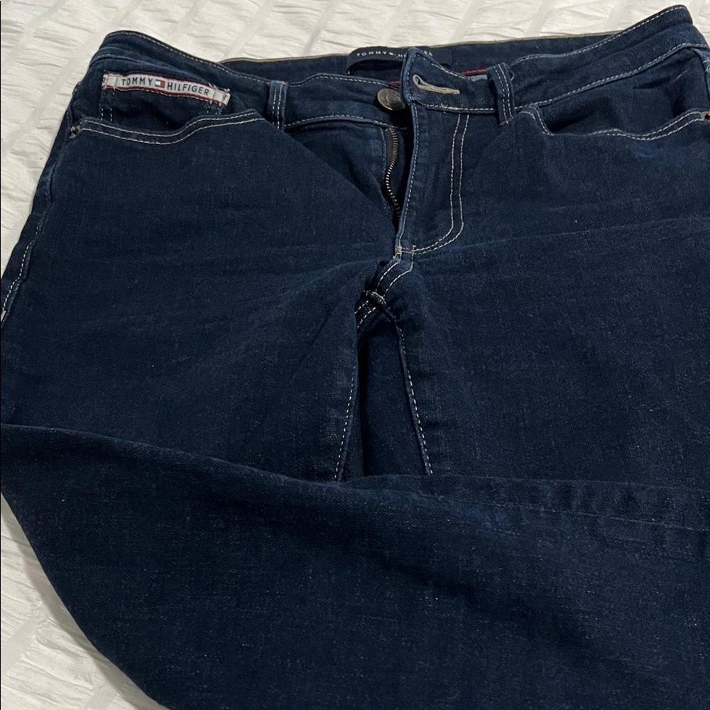 Tommy Hilfiger Women's Straight Leg Dark Indigo Jeans - Picture 1 of 8